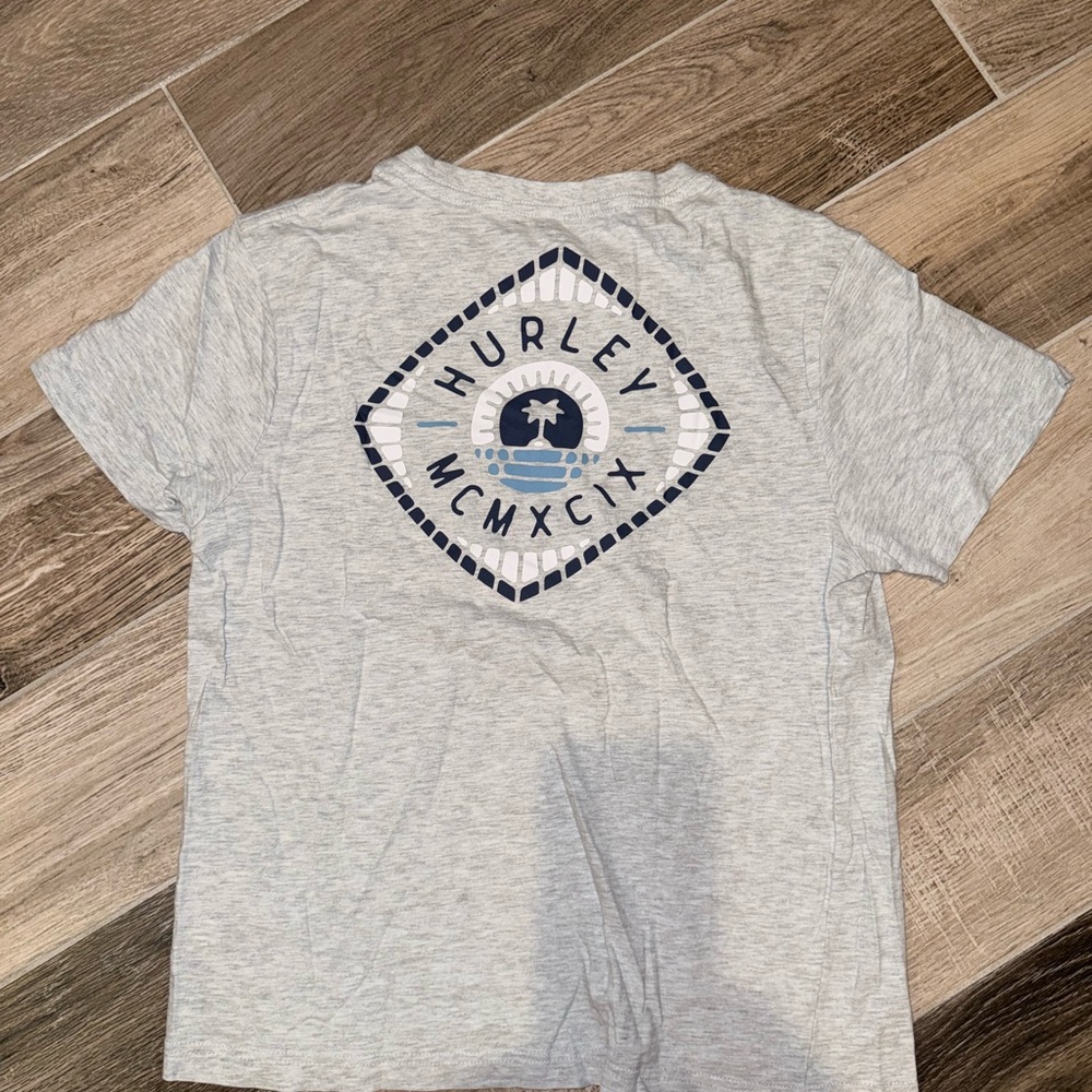 Hurley Gray Casual Tee Men’s Small EUC